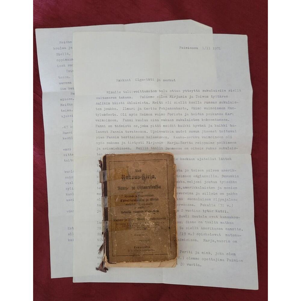 Antique 1889 Pocket Size Morning and Communion Prayer Finnish Translation +